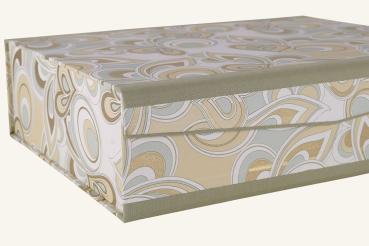 Stabile Sammelschachtel mit Leinenkanten Schreibweise Manufakttur